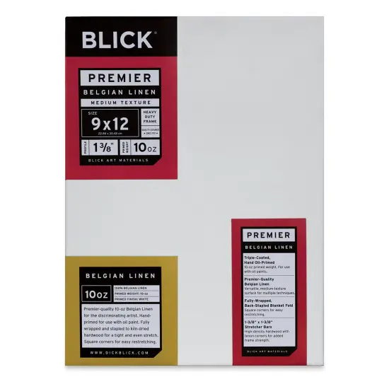 Blick Premier Belgian Linen - 9" x 12", Oil-Primed, 1-3/8" Profile {1}