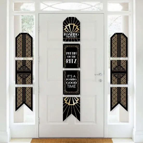 Big Dot of Happiness Roaring 20's - Hanging Vertical Paper Door Banners - 1920s Art Deco Jazz Party Wall Decoration Kit - Indoor Door Decor {1}