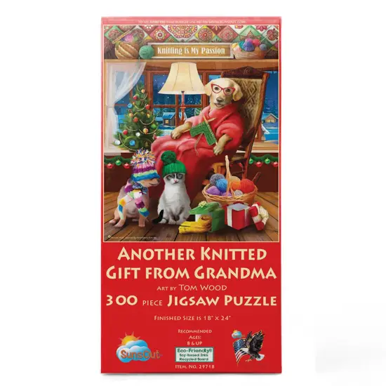 Sunsout Another Knitted Gift from Grandma 300 pc Christmas Jigsaw Puzzle 29718 {4}