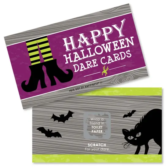Big Dot of Happiness Happy Halloween - Witch Party Game Scratch Off Dare Cards - 22 Count {1}