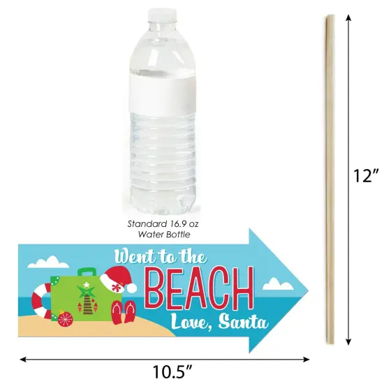 Big Dot of Happiness Funny Tropical Christmas - Beach Santa Holiday Party Photo Booth Props Kit - 10 Piece {4}