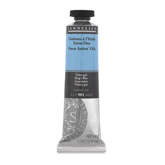 Sennelier Artists' Extra Fine Oil Paint - King's Blue, 40 ml tube {2}