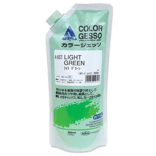 Holbein Acryla Gesso - Light Green, 300 ml pouch {1}
