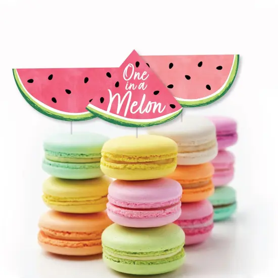 Big Dot of Happiness Sweet Watermelon - DIY Shaped Fruit Party Cut-Outs - 24 Count {4}