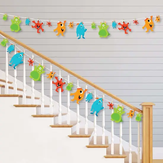 Big Dot of Happiness Monster Bash - Little Monster Birthday Party or Baby Shower DIY Decorations - Clothespin Garland Banner - 44 Pieces {3}