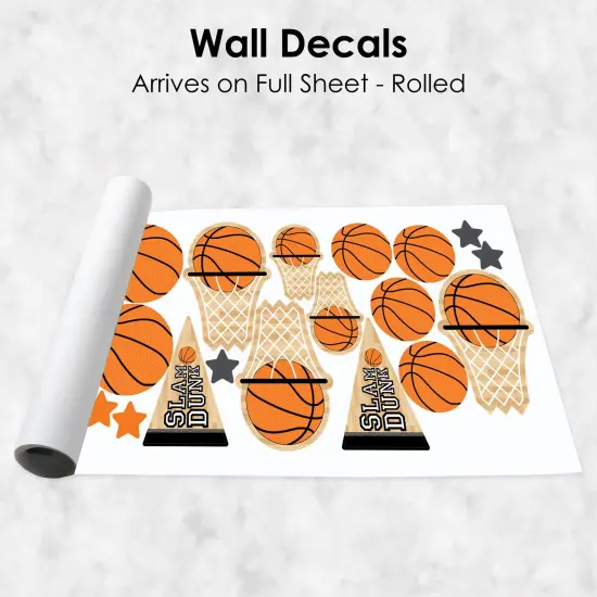 Big Dot of Happiness Nothin&rsquo; But Net - Basketball - Peel and Stick Sports Decor Vinyl Wall Art Stickers - Wall Decals - Set of 20 {7}