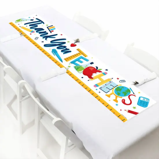 Big Dot of Happiness Thank You Teachers - Teacher Appreciation Decorations Party Banner {7}