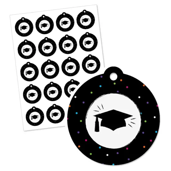 Big Dot of Happiness Hats Off Grad - Graduation Party Favor Gift Tags (Set of 20) {3}