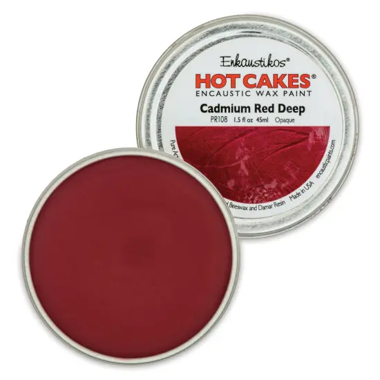 Enkaustikos Hot Cakes Encaustic Paint - Cadmium Red Deep, 45 ml tin {1}