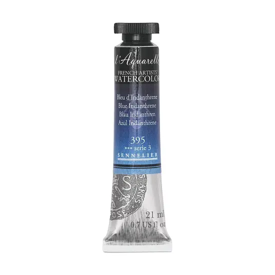 Sennelier French Artists' Watercolor - Blue Indanthrene, 21 ml, Tube {2}
