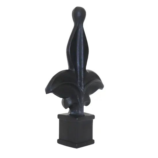 Fence FinialsFleur De Lis Polypropylene Premium Fence Finial Toppers Multi Pack - Black {2}
