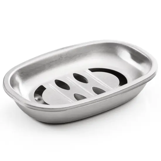 Lehman's Classic Style Stainless Steel 2-Piece Bar Soap Dish 5 5/8" x 3 3/4" {1}