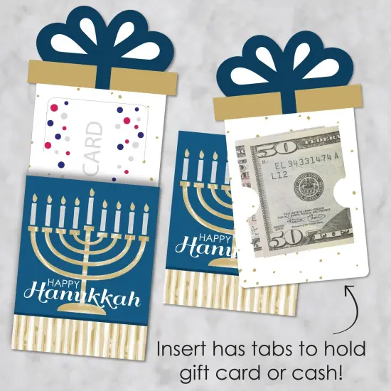 Big Dot of Happiness Happy Hanukkah - Chanukah Holiday Party Money and Gift Card Sleeves - Nifty Gifty Card Holders - Set of 8 {4}