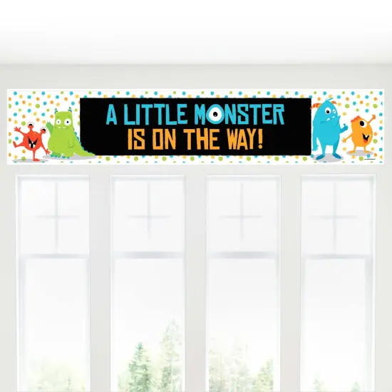 Big Dot of Happiness Monster Bash - Little Monster Baby Shower Decorations Party Banner {6}