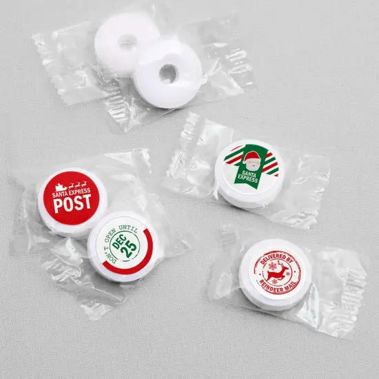Big Dot of Happiness Santa's Special Delivery - From Santa Claus Christmas Round Candy Sticker Favors - Labels Fits Chocolate Candy (1 sheet of 108) {4}