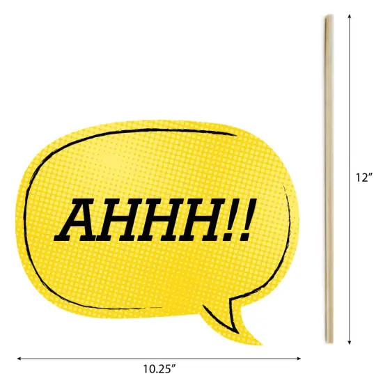 Big Dot of Happiness Bam Superhero - Photo Booth Props Kit - 20 Count {7}