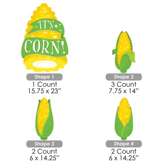 Big Dot of Happiness It's Corn - Yard Sign and Outdoor Lawn Decorations - Fall Harvest Party Yard Signs - Set of 8 {7}