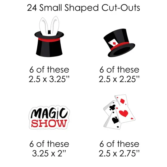 Big Dot of Happiness Ta-Da, Magic Show - Magical Birthday Party DIY Decorations - Clothespin Garland Banner - 44 Pieces {7}