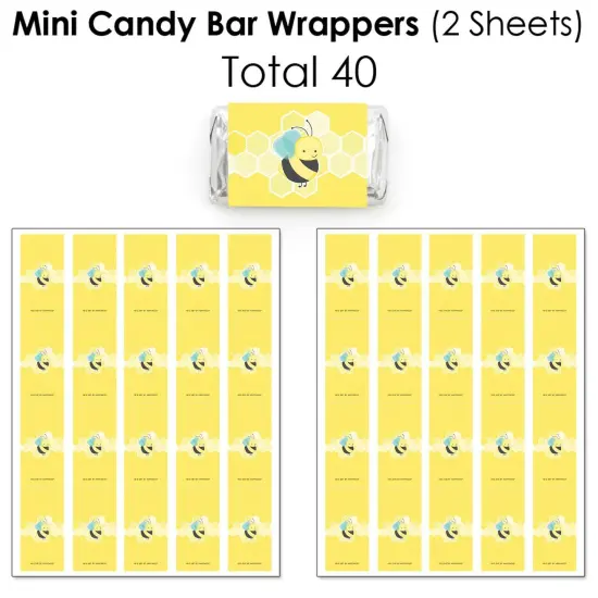 Big Dot of Happiness Honey Bee - Baby Shower or Birthday Party Candy Favor Sticker Kit - 304 Pieces {4}