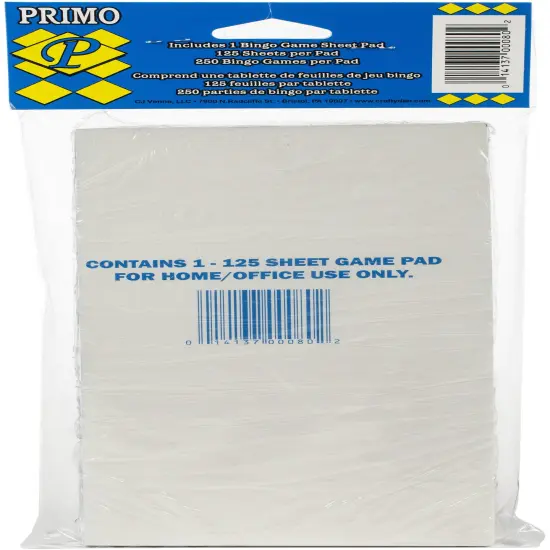 Crafty Dab Primo Bingo Game Sheets 4"X8" 125/Pkg-250 Games {3}