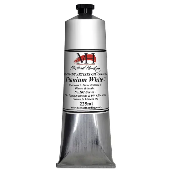 Michael Harding Artists Oil Color - Titanium White No. 2, 225 ml tube {2}