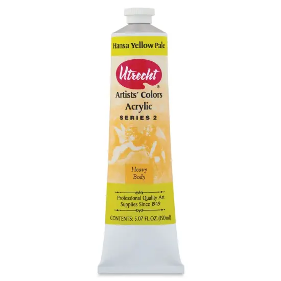 Utrecht Artists' Acrylic Paint - Hansa Yellow Pale, 5 oz tube {1}