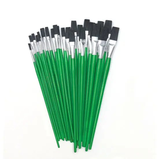 Blick Economy Black Bristle Brushes - Easel Brushes, Classpack of 24 {1}