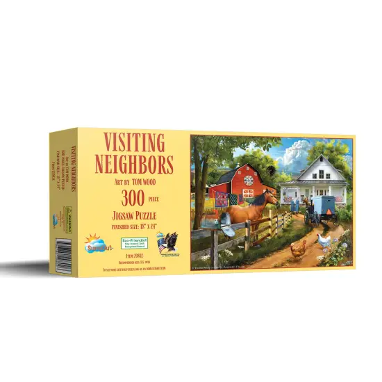 Sunsout Visiting Neighbors 300 pc Jigsaw Puzzle 29802 {3}