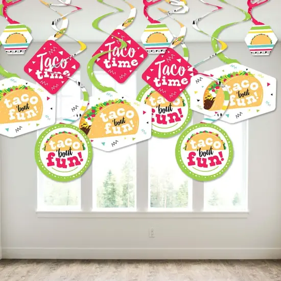 Big Dot of Happiness Taco 'Bout Fun - Fiesta Hanging Decor - Party Decoration Swirls - Set of 40 {4}