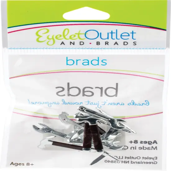 Multipack of 6 - Eyelet Outlet Shape Brads 12/Pkg-Tool Mate {3}