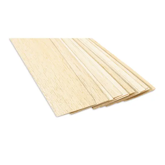 Bud Nosen Balsa Wood Sheets - 1/32" x 3" x 36", Pkg of 20 {1}