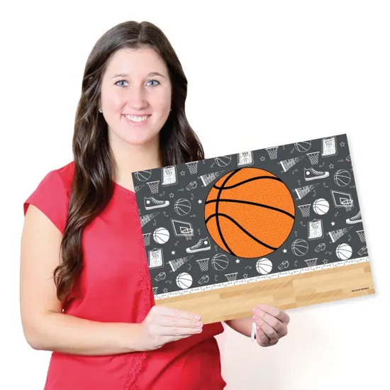 Big Dot of Happiness Nothin' but Net - Basketball - Party Table Decorations - Baby Shower or Birthday Party Placemats - Set of 16 {7}