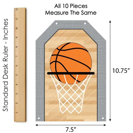 Big Dot of Happiness Nothin' But Net - Basketball - Hanging Vertical Paper Door Banners - Baby Shower Birthday Party Wall Decor Kit -Indoor Door Decor {7}