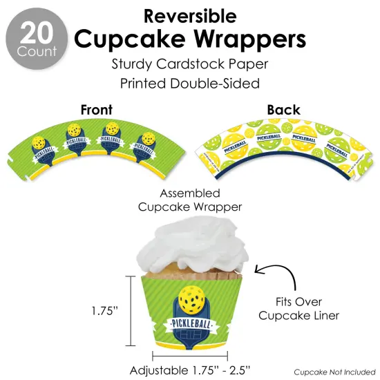 Big Dot of Happiness Let's Rally - Pickleball - Birthday or Retirement Party Supplies - Banner Decoration Kit - Fundle Bundle {6}