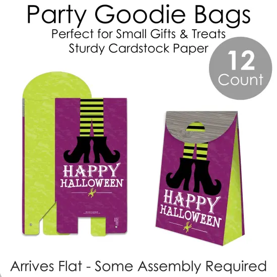 Big Dot of Happiness Happy Halloween - Witch Gift Favor Bags - Party Goodie Boxes - Set of 12 {7}