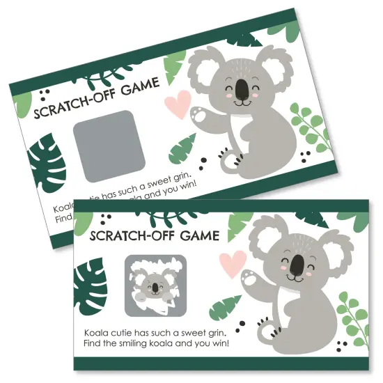Big Dot of Happiness Koala Cutie - Bear Birthday Party and Baby Shower Game Scratch Off Cards - 22 Count {1}