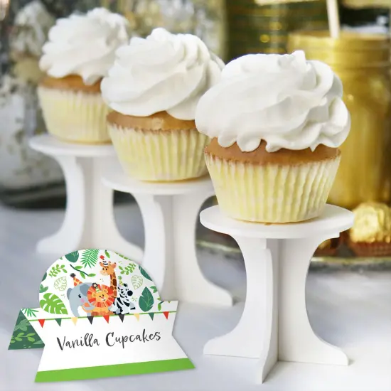 Big Dot of Happiness Jungle Party Animals - Safari Zoo Animal Birthday Party or Baby Shower Tent Buffet Card - Table Setting Name Place Cards - 24 Ct {6}