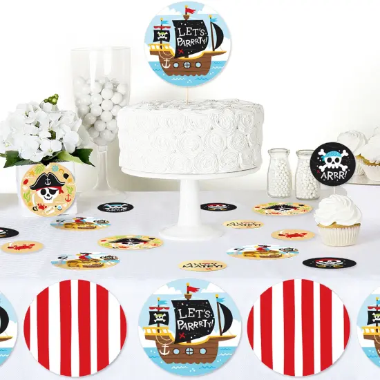 Big Dot of Happiness Pirate Ship Adventures - Skull Birthday Party Giant Circle Confetti - Party Decorations - Large Confetti 27 Count {6}