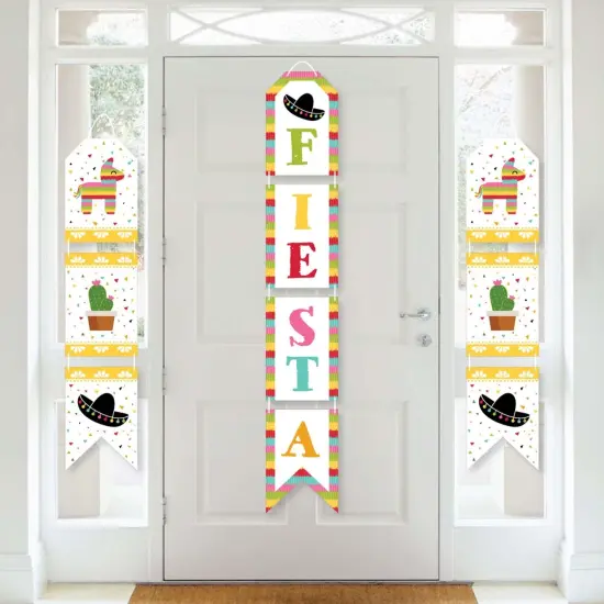 Big Dot of Happiness Let's Fiesta - Hanging Vertical Paper Door Banners - Fiesta Wall Decoration Kit - Indoor Door Decor {1}