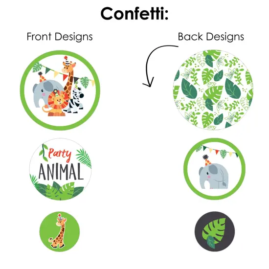 Big Dot of Happiness Jungle Party Animals - Safari Zoo Animal Birthday Party or Baby Shower Decor and Confetti - Terrific Table Centerpiece Kit 30 Ct {7}