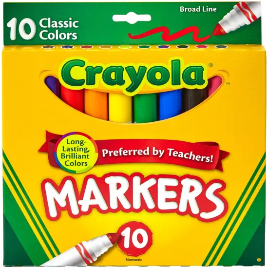 Multipack of 6 - Crayola Broad Line Markers-Classic Colors 10/Pkg {2}