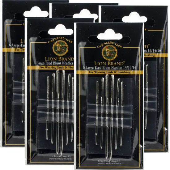 Multipack of 5 - Lion Brand Large-Eyed Blunt Needles-Sizes 13, 14 & 16 6/Pkg {1}