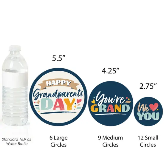 Big Dot of Happiness Happy Grandparents Day - Grandma & Grandpa Party Giant Circle Confetti - Party Decorations - Large Confetti 27 Count {4}