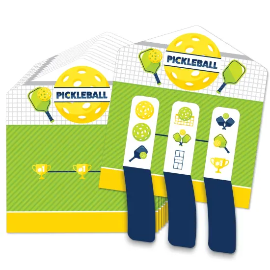 Big Dot of Happiness Let&rsquo;s Rally - Pickleball - Birthday or Retirement Party Game Pickle Cards - Pull Tabs 3-in-a-Row - Set of 12 {1}