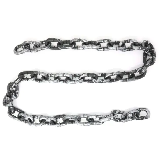Black and Silver Large Link Chain {2}