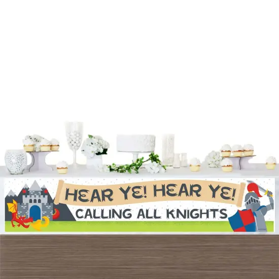 Big Dot of Happiness Calling All Knights and Dragons - Medieval Decorations Party Banner {4}