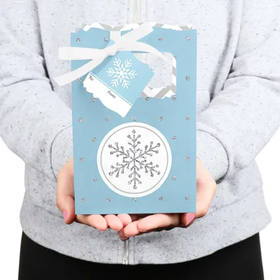 Big Dot of Happiness Winter Wonderland - Snowflake Holiday Party and Winter Wedding Favor Boxes - 12 Count {6}