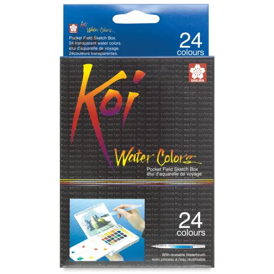 Sakura Koi Watercolor Half Pan - Set of 24 Sketch Box, Assorted Colors {1}