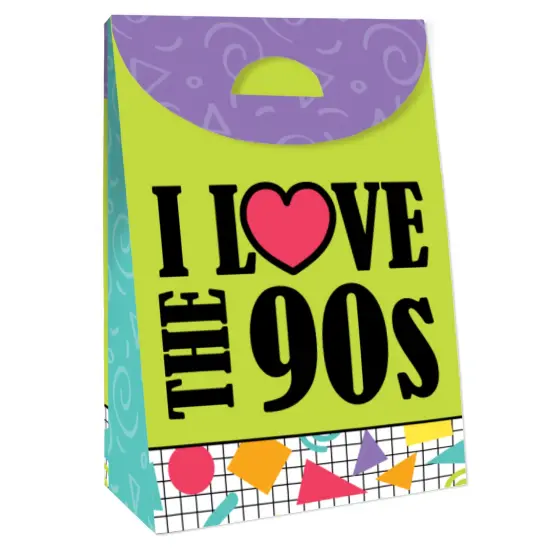 Big Dot of Happiness 90&rsquo;s Throwback - 1990s Gift Favor Bags - Party Goodie Boxes - Set of 12 {4}