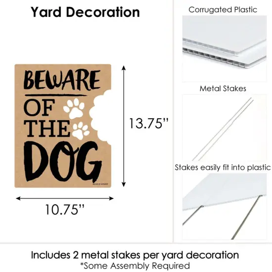 Big Dot of Happiness Beware of Dog - Outdoor Lawn Sign - Dog on Premises Yard Sign - 1 Piece {7}